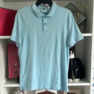 Calvin Klein Blue Polo Shirt Short Sleeve